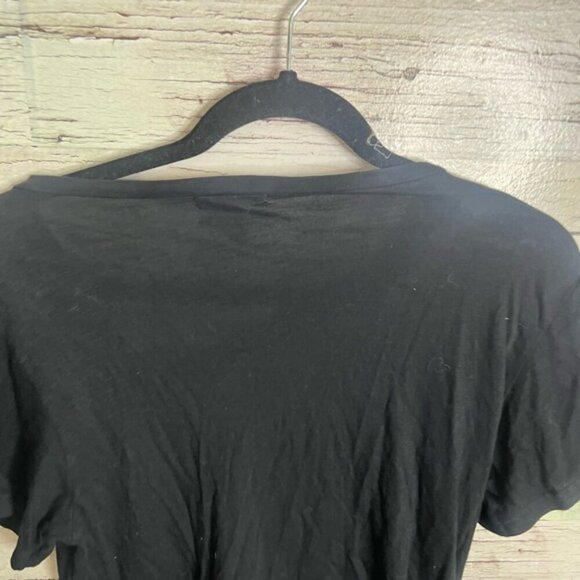 LNA Cotton Ripped Neck Tee Shirt black size medium made in the USA - Picture 5 of 6
